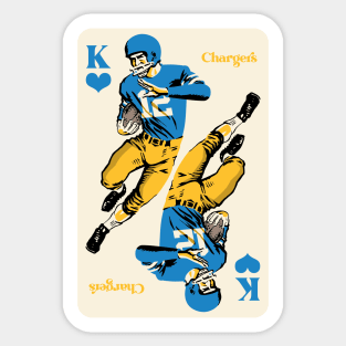 Los Angeles Chargers King of Hearts Sticker